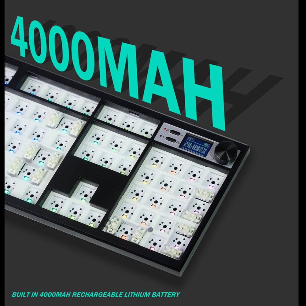 GMK67 75% Беспроводная механическая клавиатура Gasket Mount BT5.0/2.4G Беспроводная/Проводная Настраиваемая Клавиатура Комплект VIA с Дисплеем