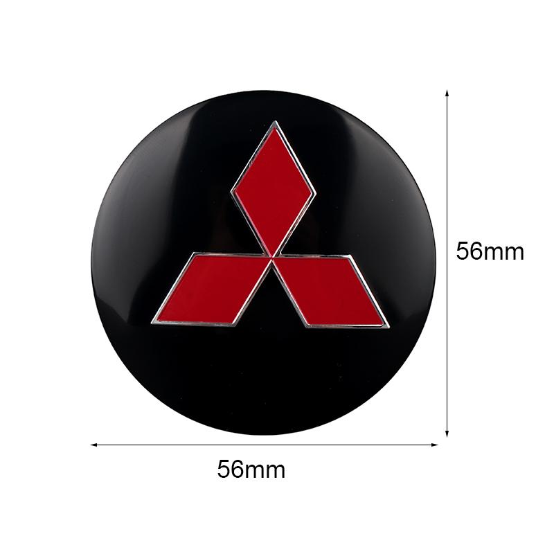 4Pcs 56/60mm Car Emblem Wheel Center Hub Cap Auto Accessories For Mitsubishi 9 Ralliart EX ASX L200 Colt Outlander Pajero Cross