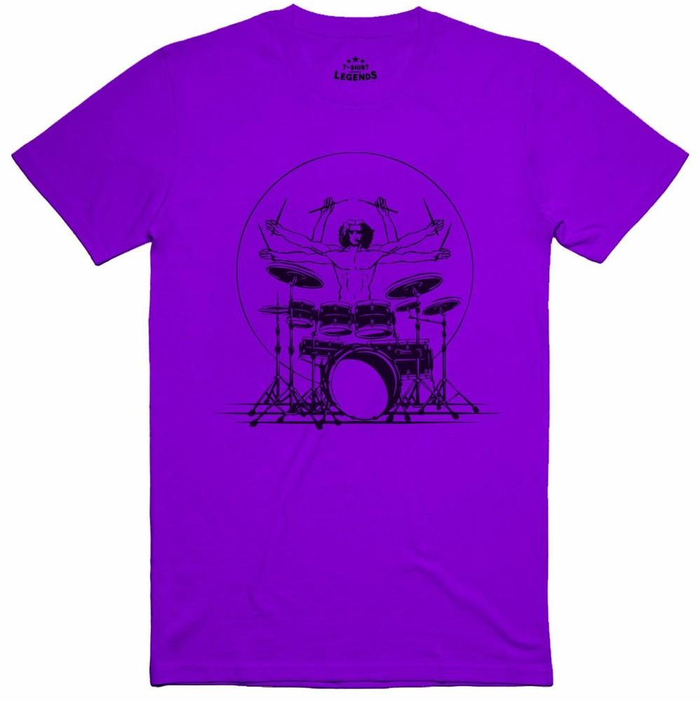 Unisexs T Shirt Extreme Drummer Rock Grunge Punk Band Regular Fit Tee