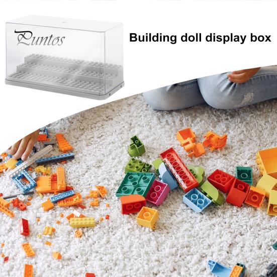 Прозрачная пластиковая штабелируемая витрина для минифигурок с несколькими полками