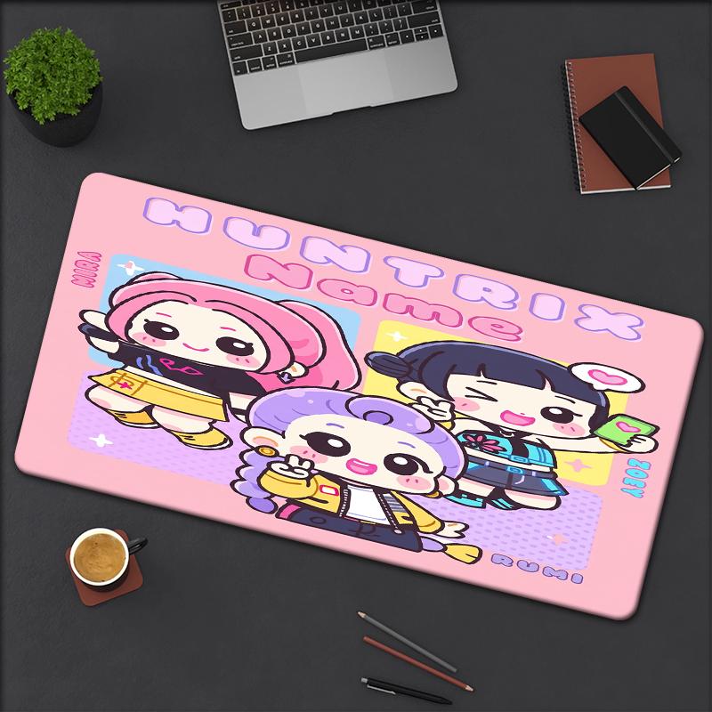 Custom Name Kpop Demon Hunters Theme Mouse Pad Non Slip Rubber Base Multifunctional Office Home Decor Perfect For Workspace Personalization