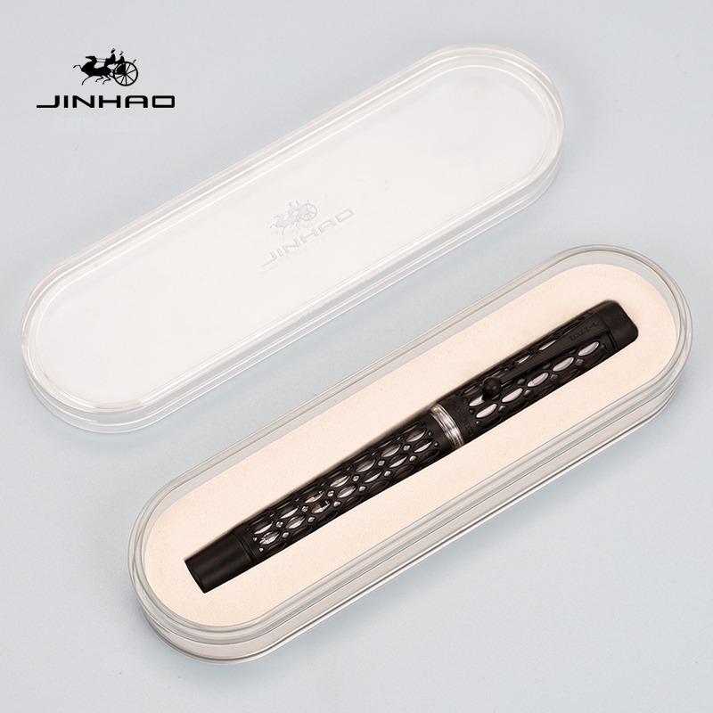 JINHAO 100 Centennial Смола Полая Серия Перьевая ручка Золотой зажим Деловая Офисная Подарочная ручка Канцелярские принадлежности Школьные принадлежности PK 9019