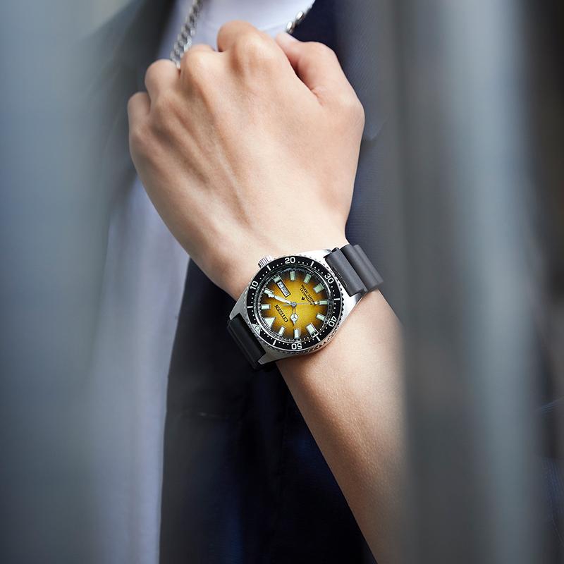 Citizen Коллекция Sky Eagle Механический механизм Резиновый ПУ ремешок Часы Мужские часы NY0120-01X