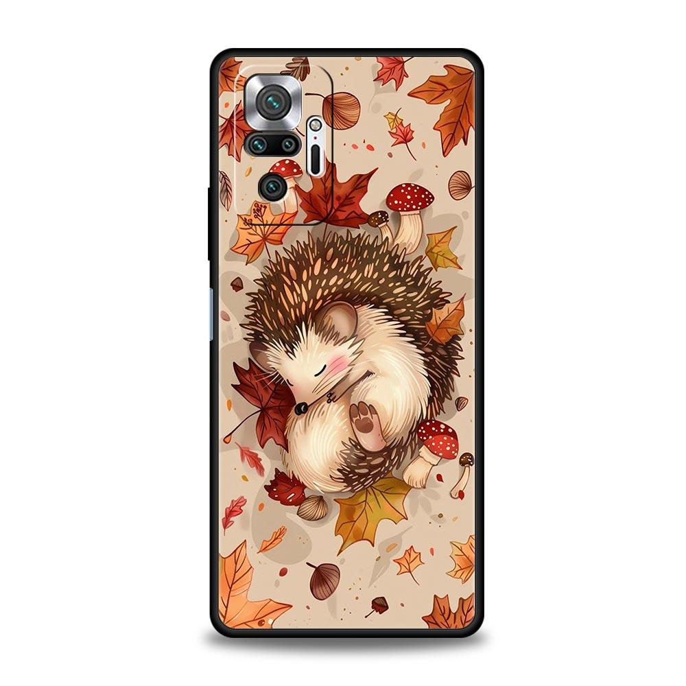 Милый маленький ёжик Чехол для телефона для Xiaomi Redmi Note 14 13 12 Pro Plus 5G 9S 9 10 11 4G 14C 13C 12C 10C 9C 9A Мягкий чехол