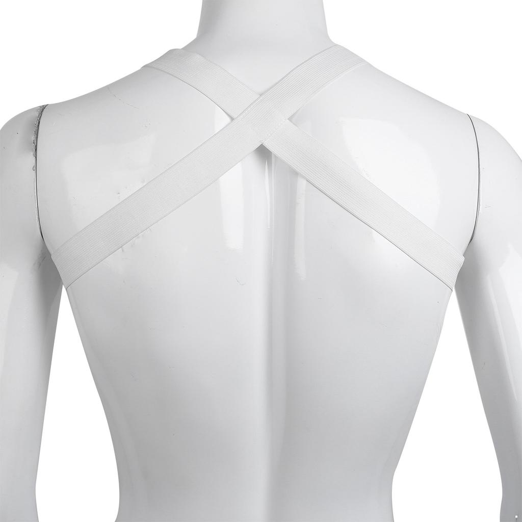 Mens Elastic Shoulder Chest Muscle Harness Belt Fancy Club Cage Costume Strap Accessory