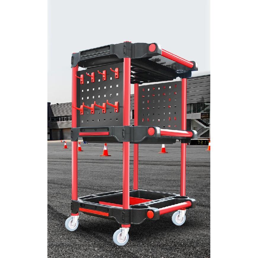 Hardware Tool Cart Without Drawer for Car Beauty Mechanics Tool Trolley