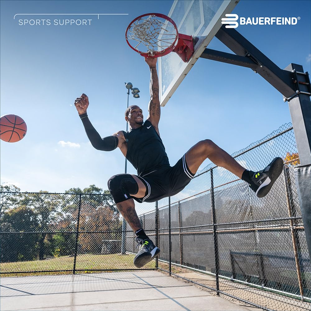 Bauerfeind СПОРТИВНЫЙ НАКОЛЕННИК NBA Наколенник Сделано в General Medical Стабилизирует коленный сустав силиконовыми подушечками и компрессией Размер (Виды спорта