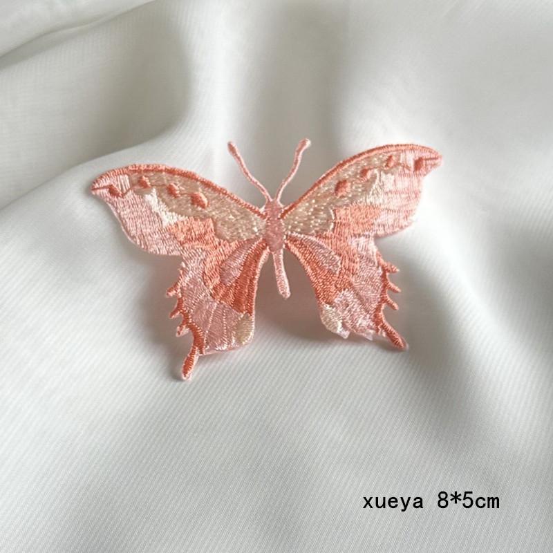 5 шт., маленькая нашивка-бабочка, наклейка на одежду, вышитые тканевые наклейки, шапки, шпилька для волос, головной убор, юбка, обувь и декоративные аксессуары, сделай сам