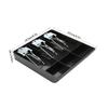 Black ABS Plastic Cash Drawer Insert Tray Three Compartments Money Tray  Cashier