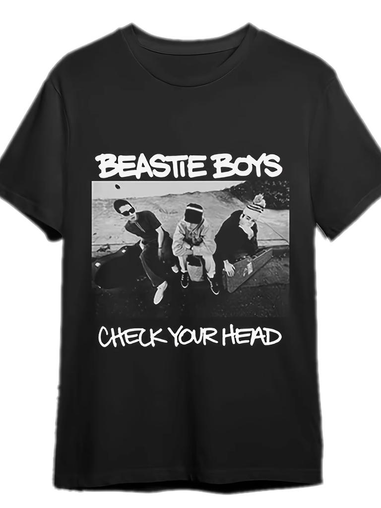 Хлопковая футболка с графическим принтом Beastie Boys "Check Your Head", дышащая, с круглым вырезом, для мужчин и женщин, летняя, повседневная, с коротким рукавом...
