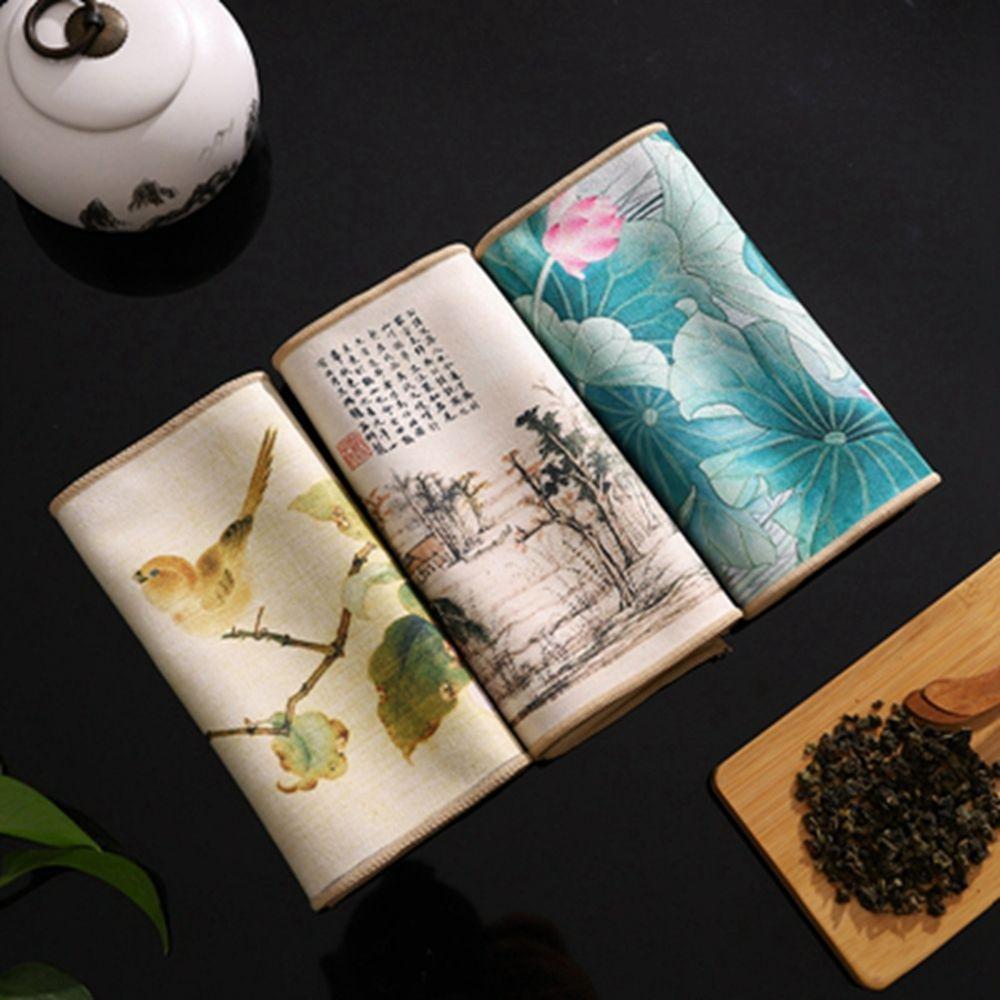 Chinese Tea Set Accessories Table Cleaning Household High-end Rag Tea Napkin Table Mats Tea Towel