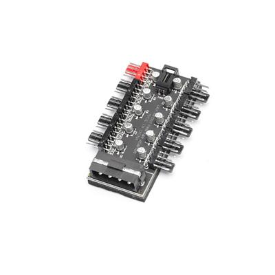 10-портовый 12 В 4-контактный PWM-хаб для охлаждающих вентиляторов ПК