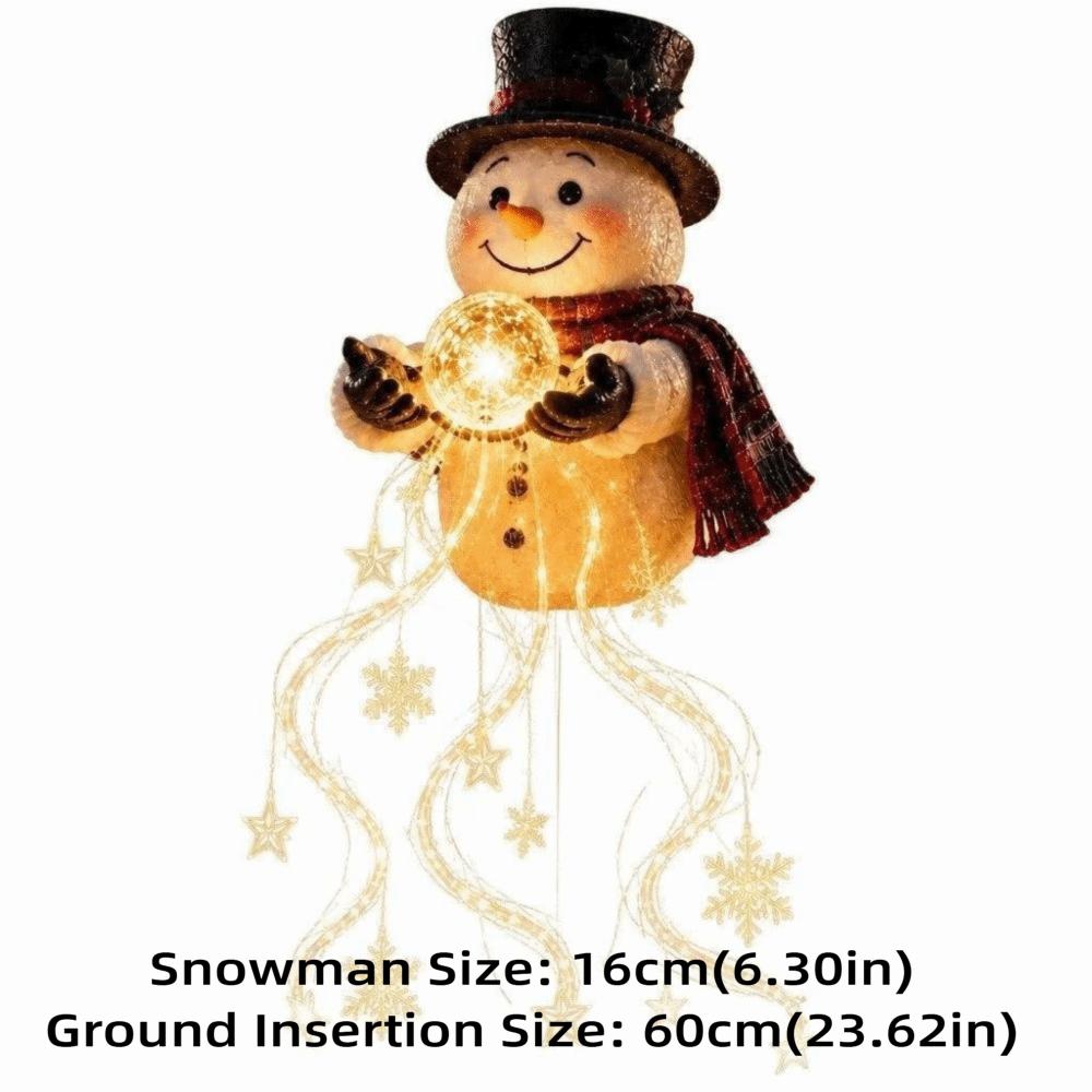 Easy Setup Snowman Magic Fountain Garden Light Christmas Garden Stake Light Christmas Decor