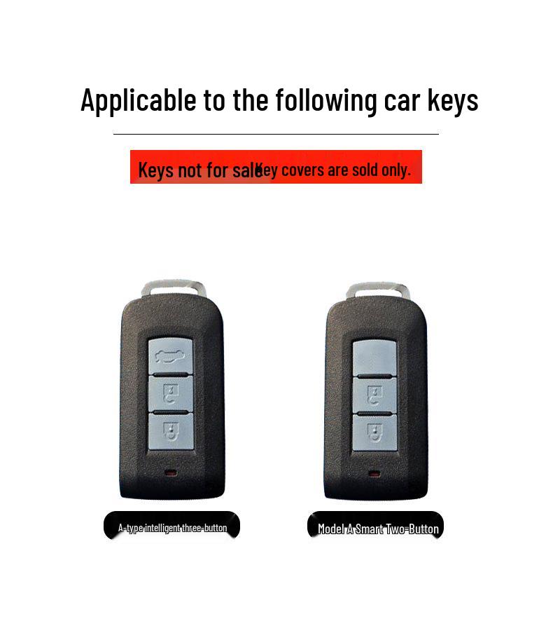 Mitsubishi Key Cover: Carbon Fiber Textured Full Coverage for Outlander, ASX, Escape, Lancer