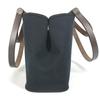 HERMES Kabak Elan PM Shoulder Bag Tote Bag Leather/Canvas Dark navy