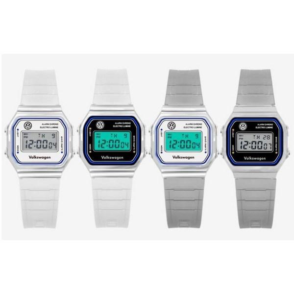 Volkswagen Digital Urethane Band Transparent Jelly watch,Korean Popular Watches