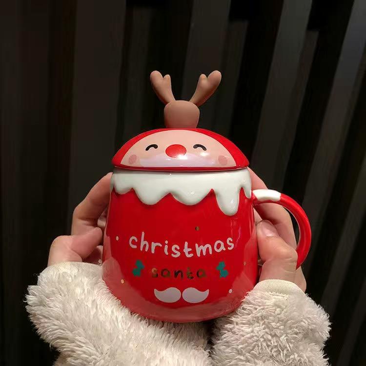 Cute Mug Personality Creativity Elk Penguin Ceramic Water Cup Coffee Cup Milk Cup Christmas Gift Mug