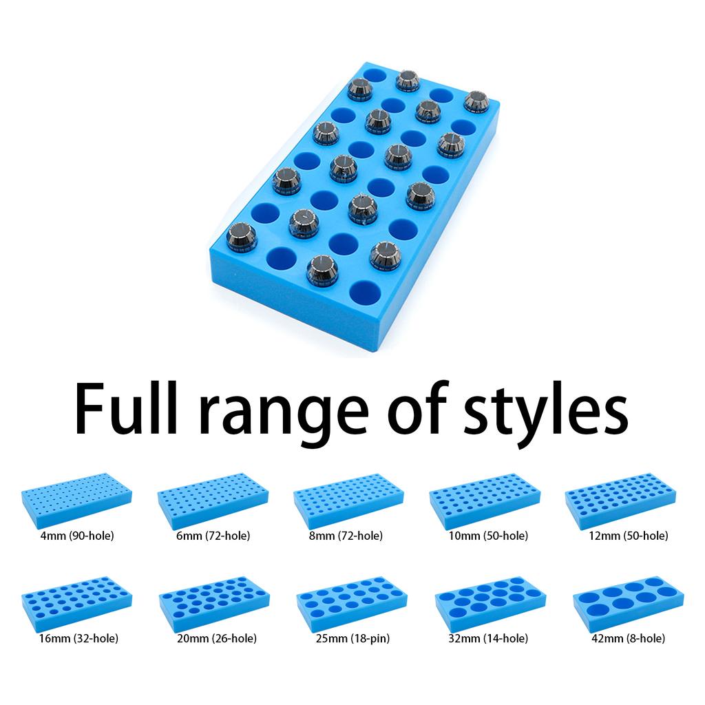 Ящик для хранения инструментов для эффективной организации, многоотверстийный дизайн, держатель для сверл, лоток для мастерских и любителей делать все своими руками