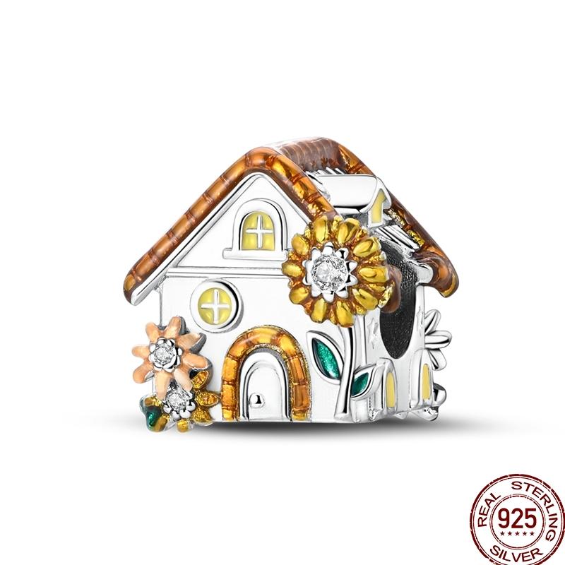 Оригинальные Медные Золотые Шармы Бусины Подсолнух Собаки Леопард Светлячок Подвески Подходят для Браслета Ювелирный Подарок Маркировка