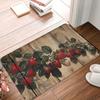 1Pcs Anti Fatigue Kitchen Rugs, Strawberry Branch Print Waterproof Non-Slip Thick Cushioned Kitchen Mat Heavy Duty Comfort Standing Mat for Kitchen