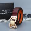 Men's Leather Belt Genuine Cowhide Comfort Click Belt Men's Young Student Youth Business Pants Belt