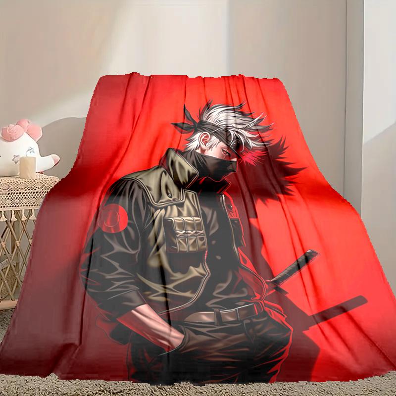 1pc Comfortable Home Print Throw Blanket, naruto Blanket For Bed and Sofa Use, Special Present For Family