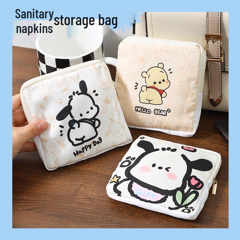 Portable Large-Capacity Cute Menstrual Pad Storage Bag for Students