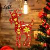 Acrylic Gift for Christmas 2D Goat Tree Ornament Zodiac Hanging Pendant with Gold String Year Indoor Accessories of The Ornament 2027 Chinese