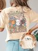 Trendy Casual Loose Unisexs Shortsleeved Cat Adventure TshirtDoublesided Printed Round Neck Shortsleeved Casua