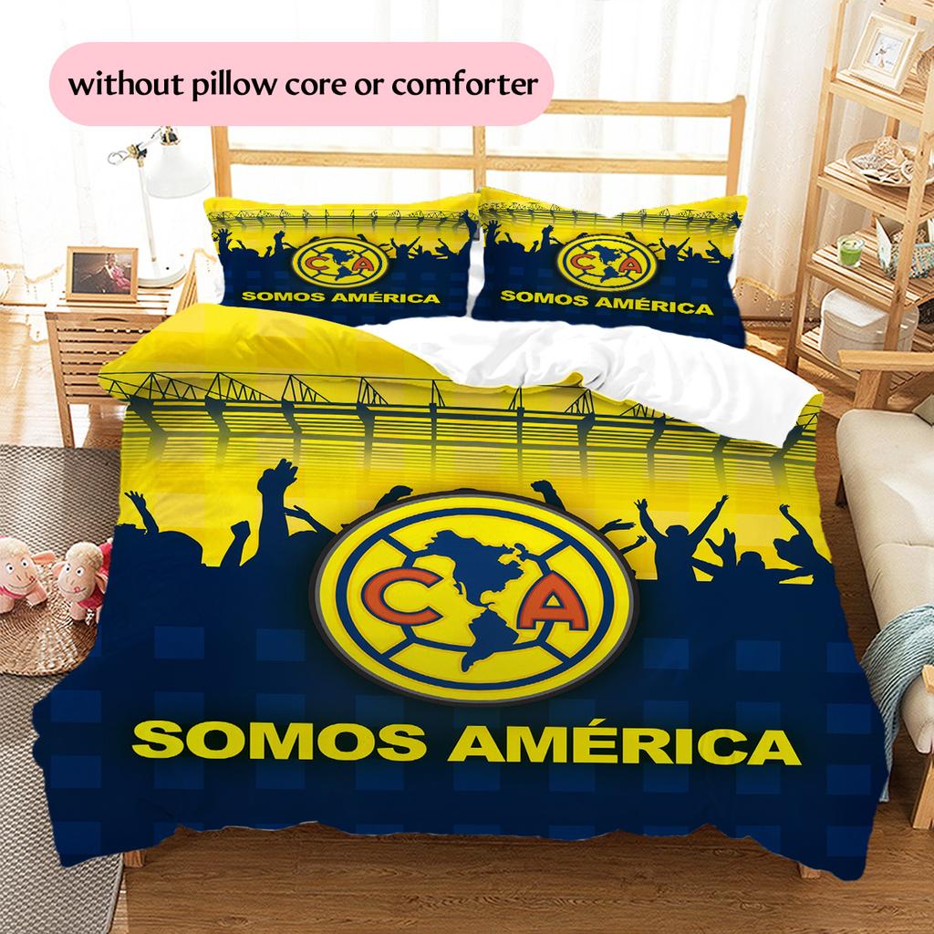 Club América Pattern Bedding Quilt Set Home Decoration Gift (1 * duvet cover + 2 * pillowcase without core)