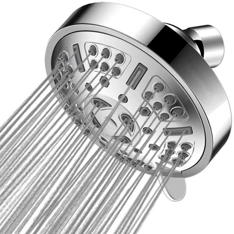 9 Spray Setting High Pressure Rainfall Fixed Overhead ABS Shower Head Rain Showerhead