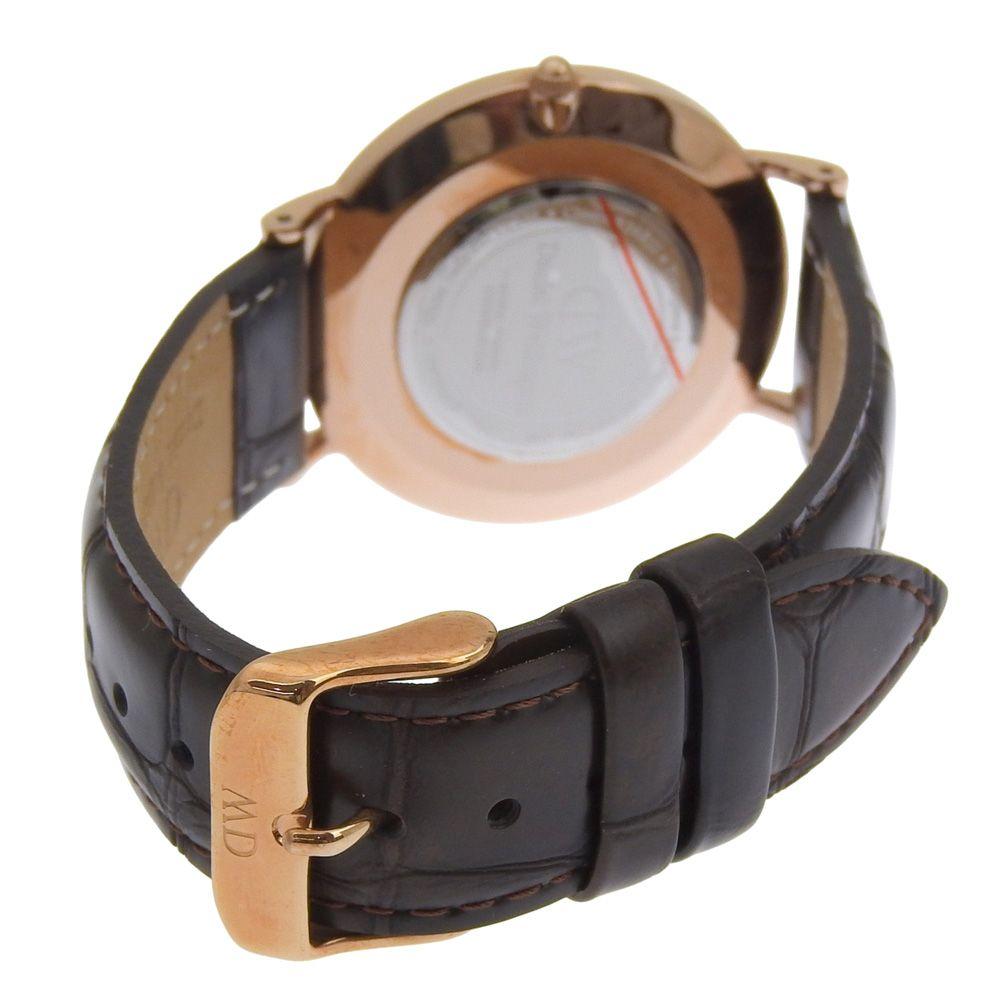 Б/у [Daniel Wellington] Daniel Wellington DW00100140 Нержавеющая сталь x Кожа Золотой Кварцевый Аналоговый Дисплей Мужские Часы с Коричневым Циферблатом