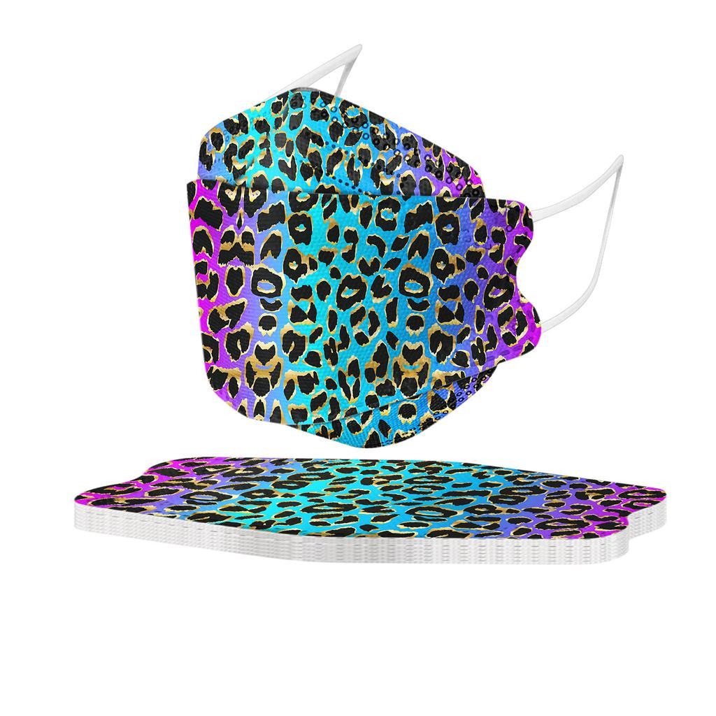 5 шт. унисекс взрослая леопардовая маска для улицы защитная одноразовая маска для лица