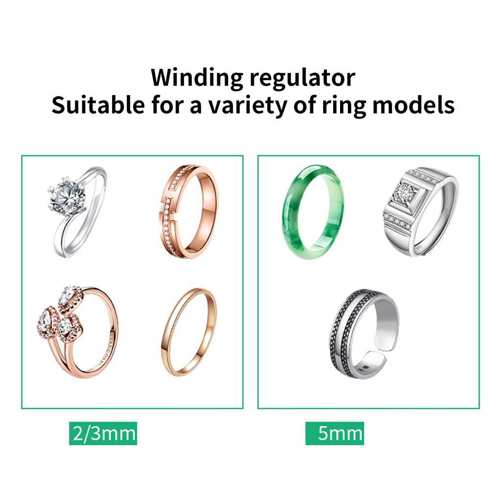2x прозрачные спиральные инструменты для колец, регулятор размера кольца для свободных колец, затягиватель, инструменты для изменения размера, инструмент для изготовления ювелирных изделий