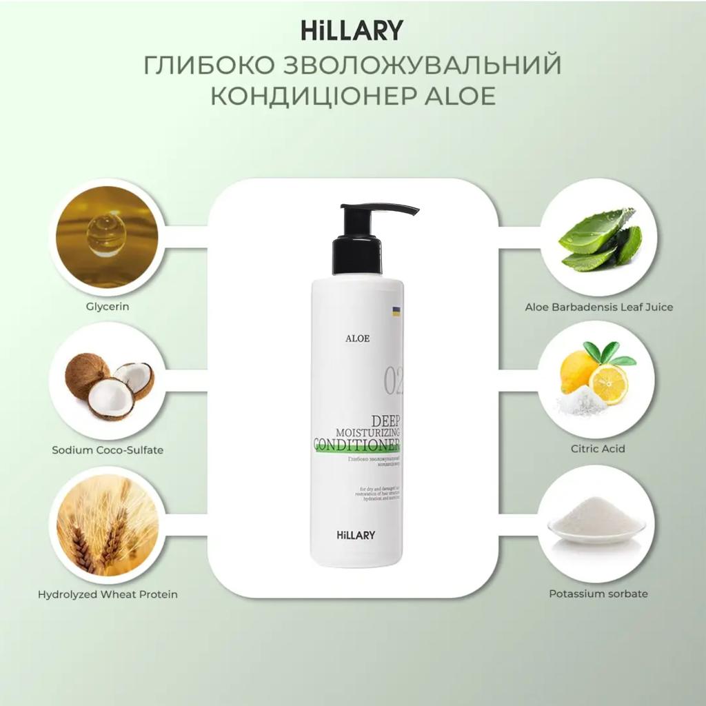 Shampoo + Conditioner Hillary Aloe Micellar Moisturizing, 500 Ml