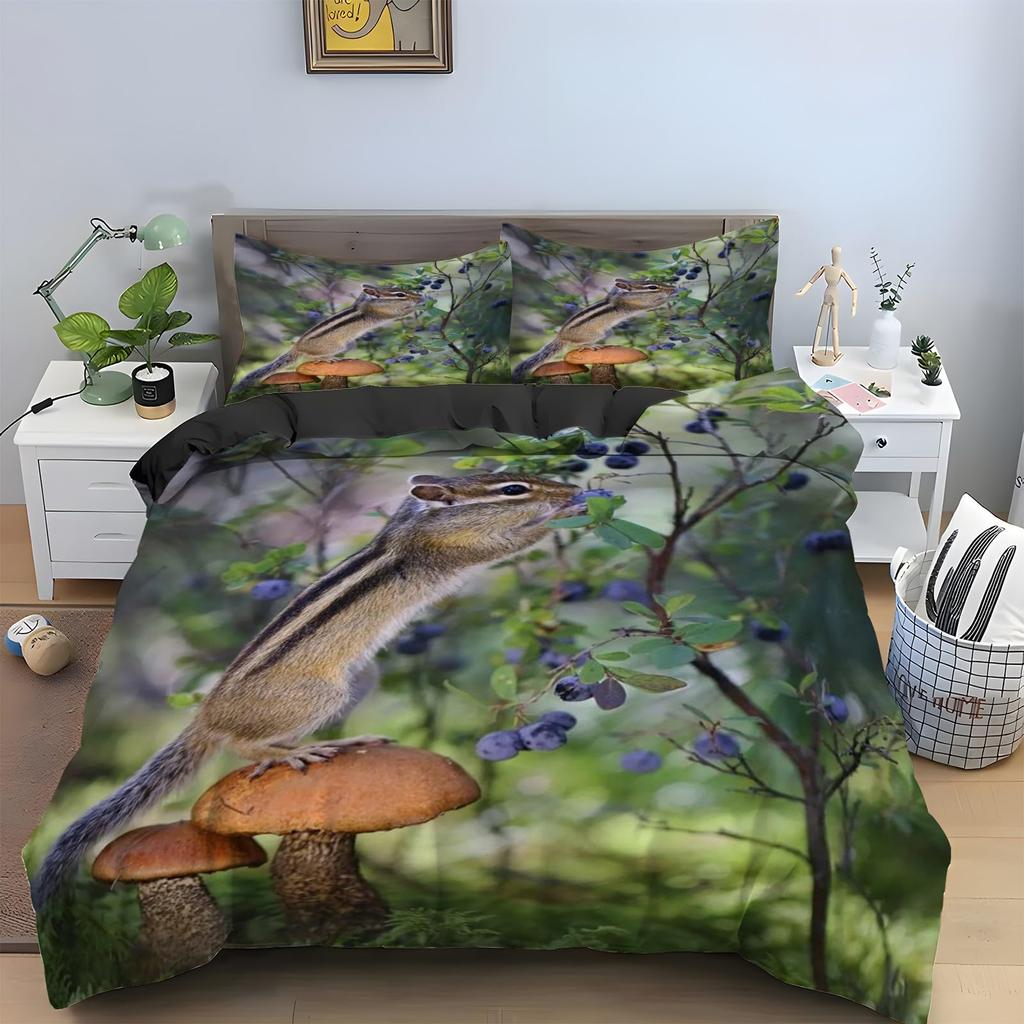 Blueberries Duvet Cover Sets Queen King Lightweight Quilt Covers Bedroom Decor Farmhouse Summer Fruits Bedspread Covers No Quilt