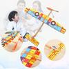 1/2/4Pcs Rubber Band Powered Aircraft Model Kids Educational Throwing Glider Airplane Toddlers Boys Girls Outdoor Wood Flying Plane Toy