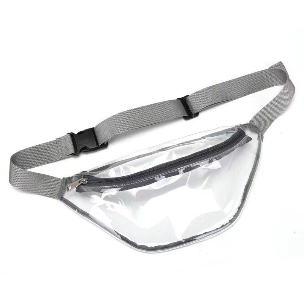 Waterproof Transparent Waist Bag Water-Sprinkling Festival Half Moon Belt Bag PVC Chest Bag Banana Storage Bag Shoulder Bag