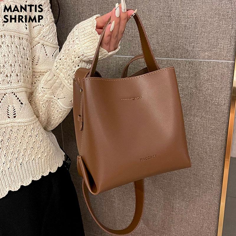 Women Bag Handbag Simple Fashion Shoulder Bag Luxury Messenger Bag PU Leather Bucket for Women Brand Crossbody