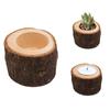 New 3 Pcs Novelty Wooden Candle Holder Tree Branch Shape Candle Stick Home Decoration