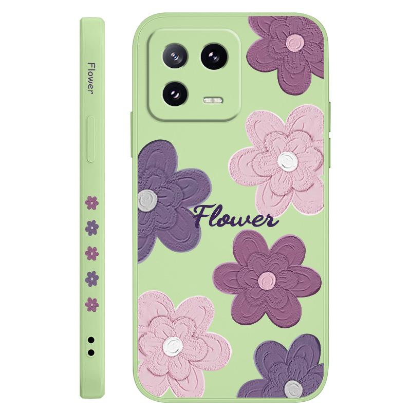 Mottled Flowers Phone Case For Xiaomi Mi 15 14 14T 13 13T 12 12X 12T 12S 11 11T 10 10T 9 9T Pro Lite Liquid Silicone Cover