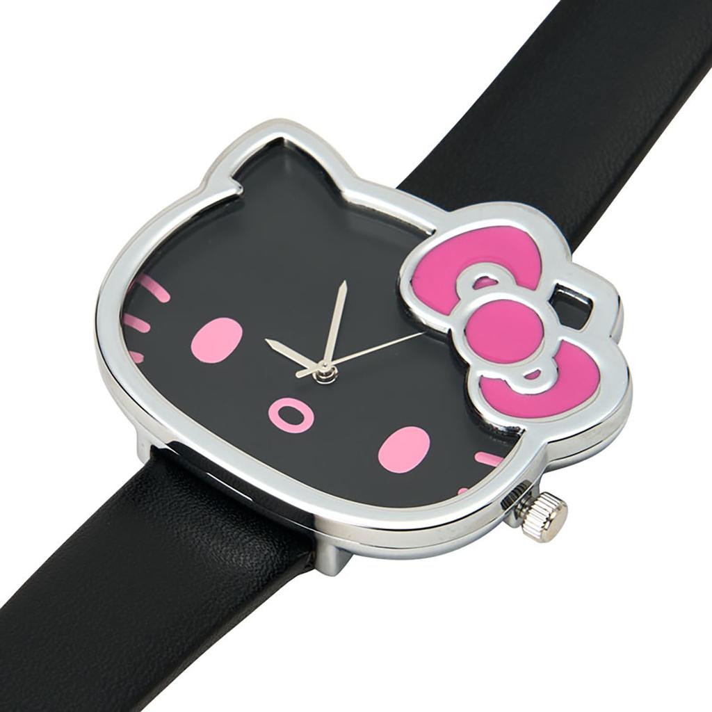 Sanrio Watch Love Hello Hello Kitty Black 574911 Face-Shaped (I Kitty)