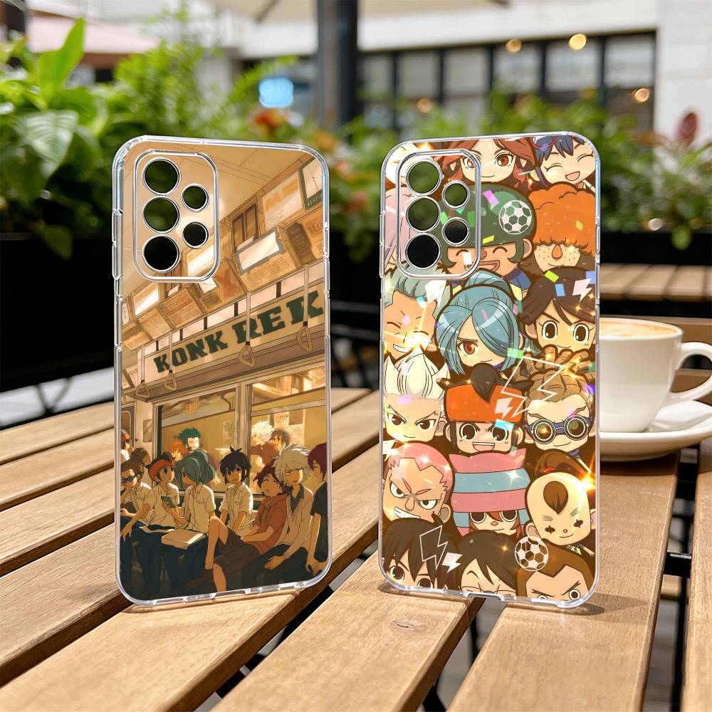 Чехол для телефона Inazumas Anime E-Eleven для Samsung S25, S24, S21, S22, S23, S30, Ultra, S20, Plus, Fe Прозрачный чехол
