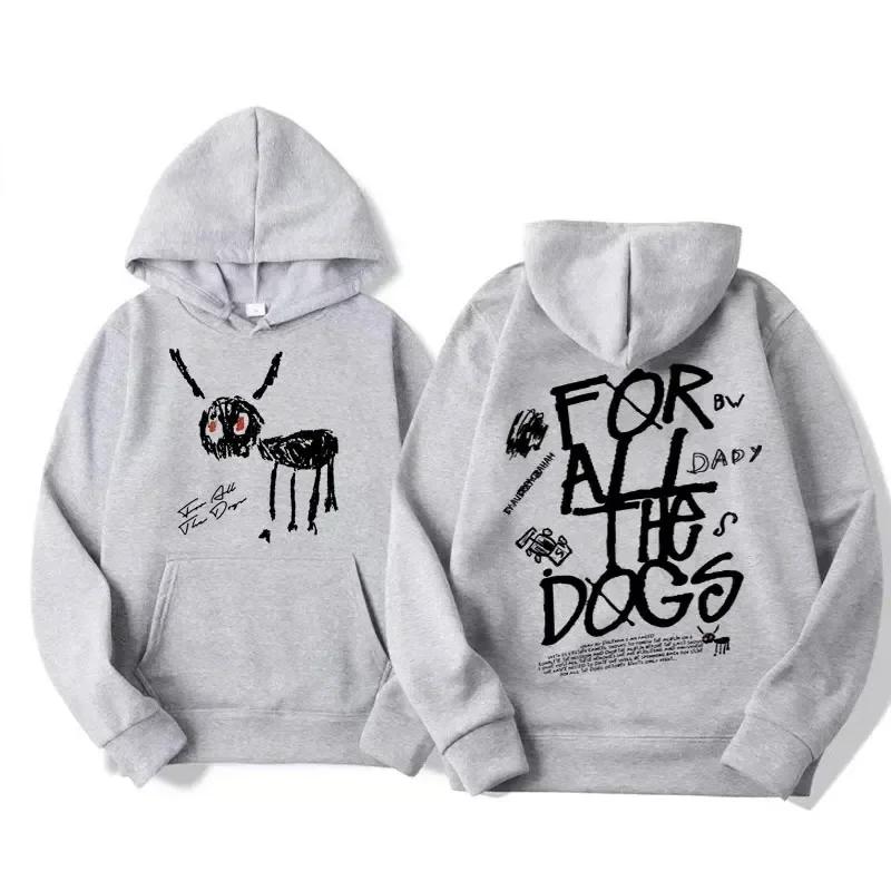Drake rappers' men's and women's hooded sweatshirts hip-hop sweaters vintage streetwear all dogs' new album hooded sweatshirts