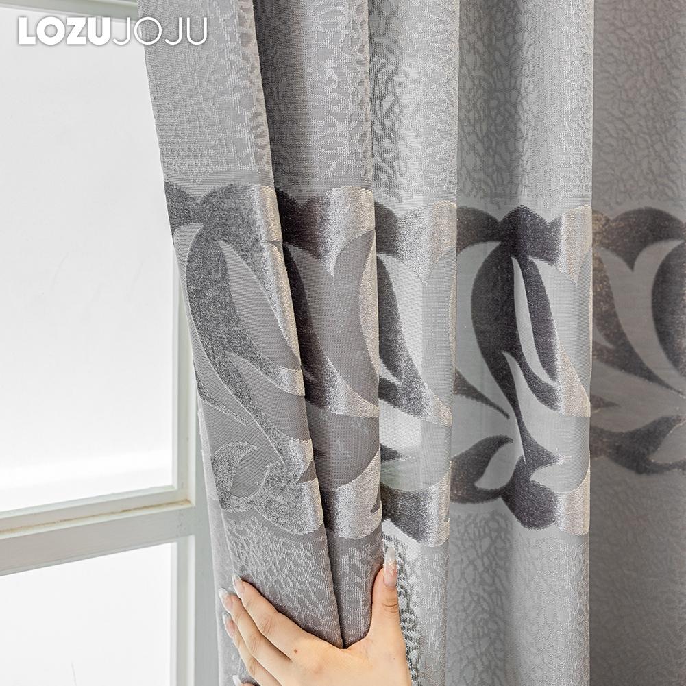 1 шт LOZUJOJU Advanced European 40-70% затемняющие синие и серые жаккардовые шторы для гостиной спальни домашнего декора