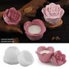 Rose Candle Jar Concrete Silicone Mold Resin Flower Storage Box Molds 3D Candle Ornament Candle Holder Mould Gypsum Box Moulds