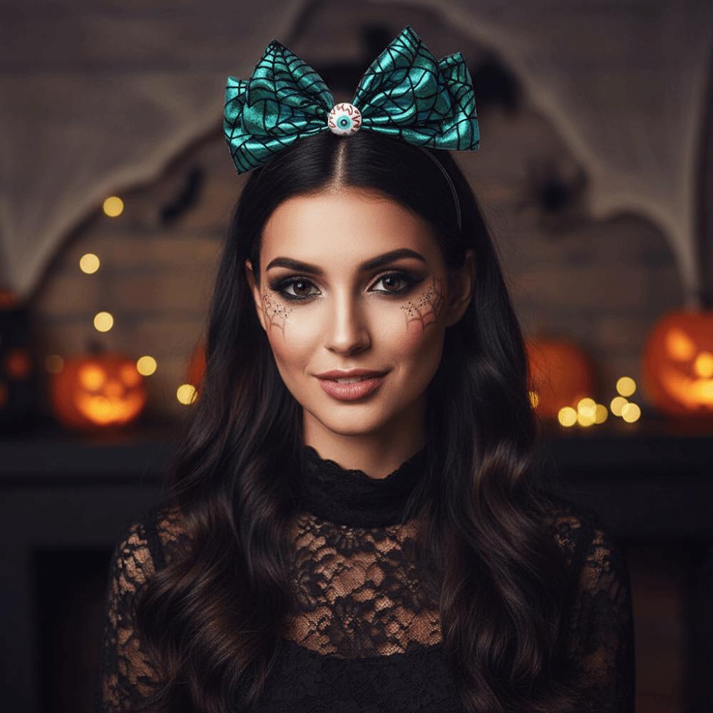 Bowknot Shape Halloween Pumpkin Headband Ghost Festival Headpiece Carnival Events
