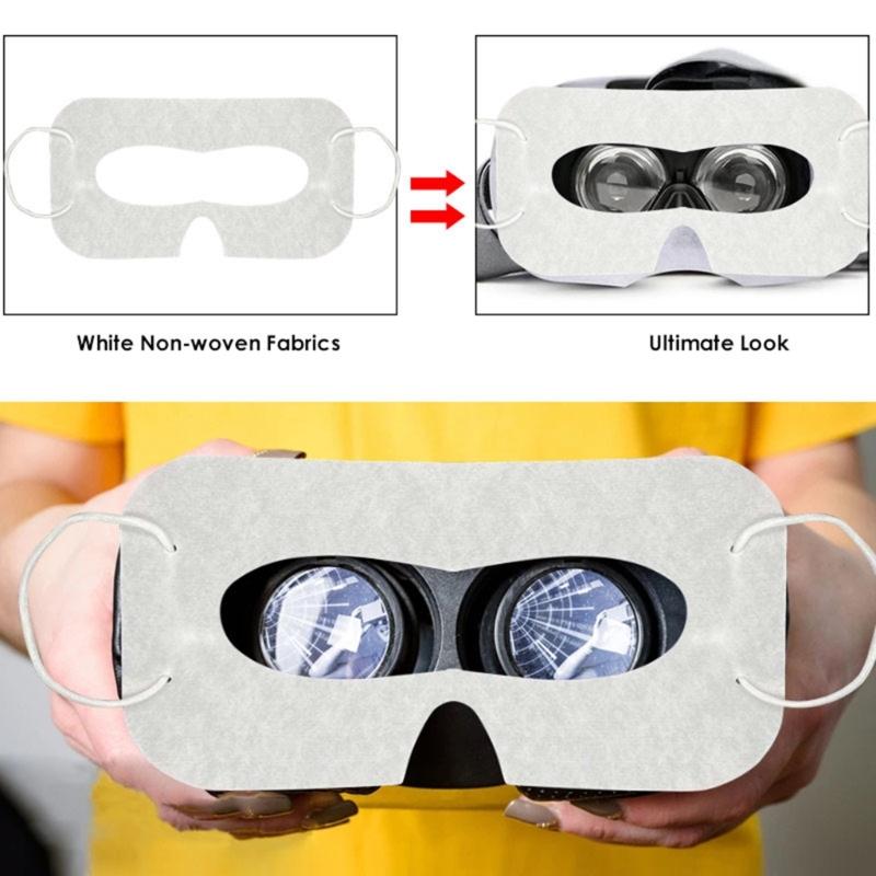 100 шт. Удобная одноразовая маска для глаз для VR-гарнитур, впитывающая пот для индивидуального гигиенического опыта