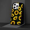 Summer Daisy Sunflower Floral Flower Case for Apple iPhone 14 11 7 SE 2020 8 X XS 13 12 Mini XR 15 Pro Max Black Phone Cover