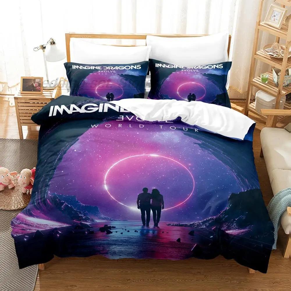 Imagine Dragons Bedding Set Single Twin Full Queen King Size Bed Set Aldult Kid Bedroom Duvetcover Sets 3D Print Bed Sheet Set